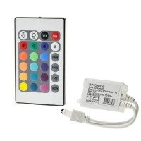 LED RGB kontrolieris 12V, 72W, ar 16 pogu IR pulti