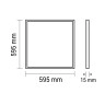 LED panelis 60x60cm, 40W, 4800lm, UGR<19, IP20, 5 gadu garantija (OPTONICA)