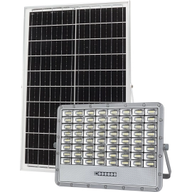 LED solārais prožektors 30W, 2700lm, CCT, IP65 ar paneli (OPTONICA)