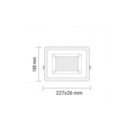 LED prožektors 50W, 4250lm, 2800K, IP65, balts (OPTONICA)