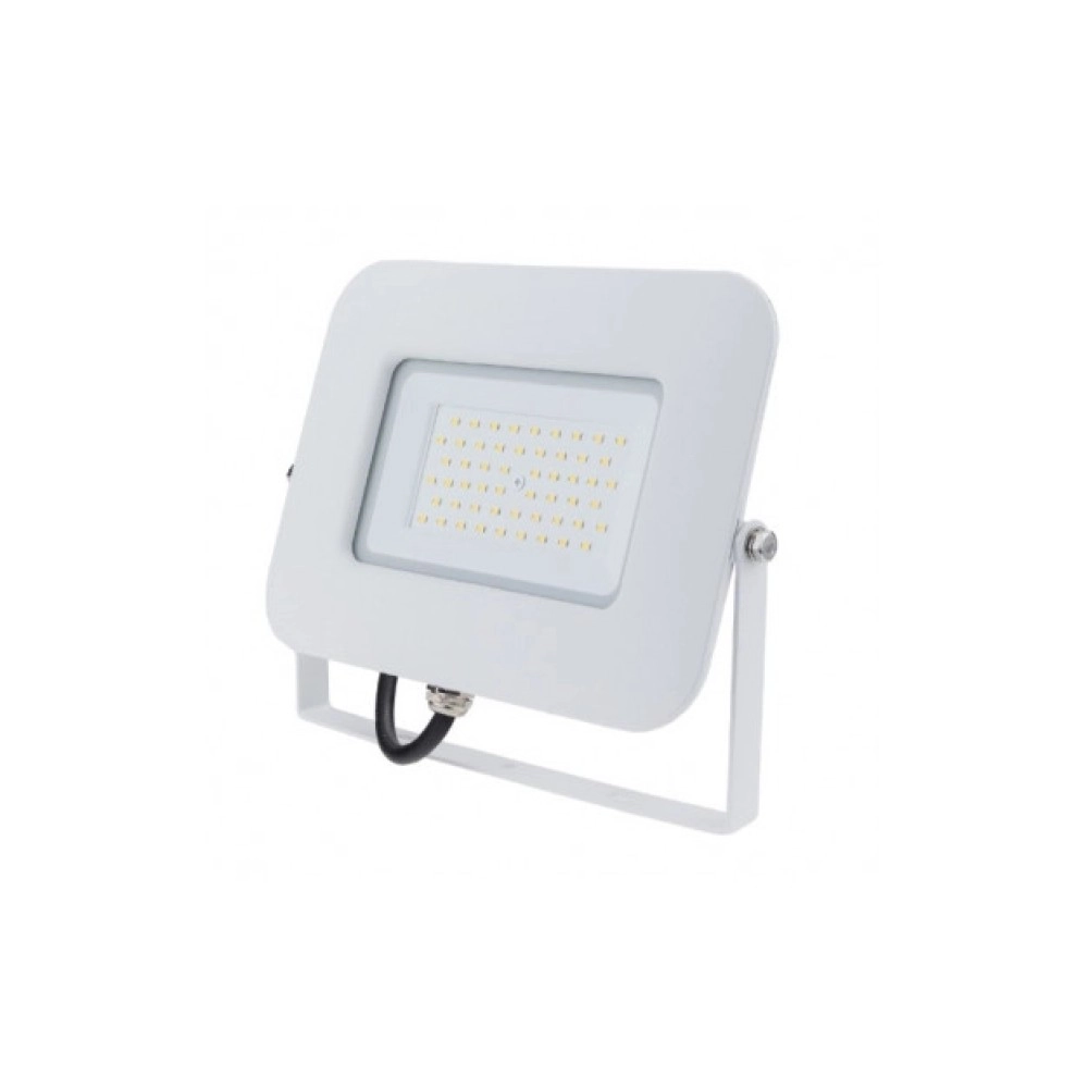 LED prožektors 50W, 4250lm, 2800K, IP65, balts (OPTONICA)