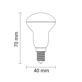 LED spuldze R39 E14, 4W, 300lm, 2700K, 200°, IP20 (OPTONICA)