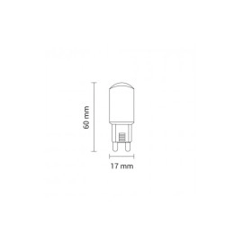 G9 LED spuldze, 5W, 420lm, 2800K, 360° (OPTONICA)