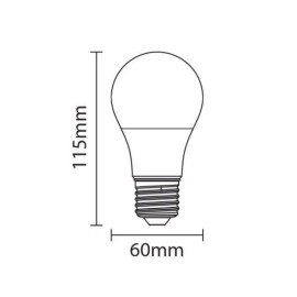 LED spuldze A60 E27, 12W, 1155lm, 2700K, 5 gadu garantija