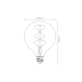 5W, E27, Filament LED spuldze, "AMBER", 260LM, 2200K, Lucide, 49033-05-62