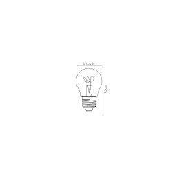 3W, E27, Filament LED spuldze, "AMBER", 120LM, 2200K, Lucide, 49045-03-62