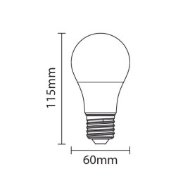 12W LED spuldze ar E27 cokolu, 1055Lm, 270°, 2800K, Silti balts gaismas tonis