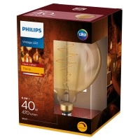 6.5W Retro Vintage G200 E27 Filament dimmējama LED spuldze, 470Lm, 2000K, Philips