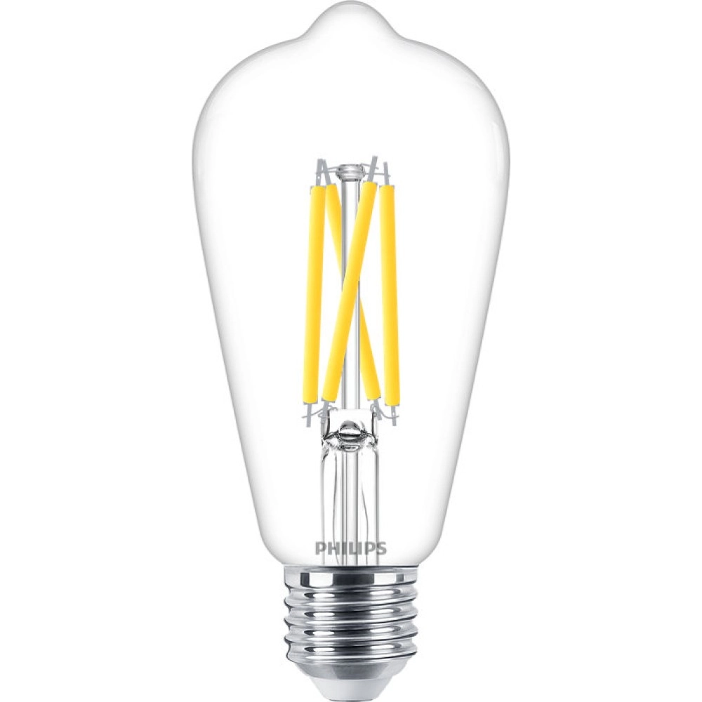 5.9W, E27, ST64, Filament, Philips LED spuldze, 806Lm, 2200-2700K