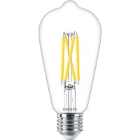 5.9W, E27, ST64, Filament, Philips LED spuldze, 806Lm, 2200-2700K