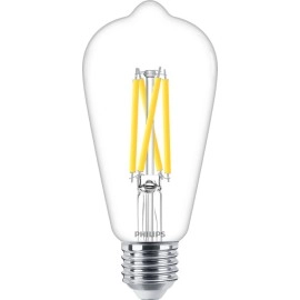 5.9W, E27, ST64, Filament, Philips LED spuldze, 806Lm, 2200-2700K