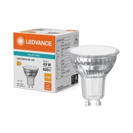 LED spuldze PAR16 GU10, 5.6W, 620lm, 2700K, 120° - LEDVANCE