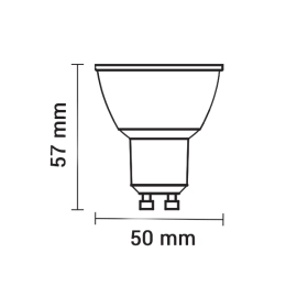 5W GU10 LED spuldze, 400Lm, 38º, 3000K - SP1937