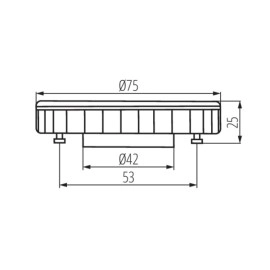 9W Gx53 LED spuldze ar 720Lm, 3000K