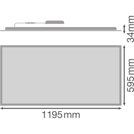 Ledvance LED panelis, UGR<19, 120x60cm, 53W, 5830lm, 4000K