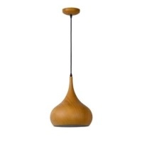 WOODY piekaramā lampa Ø30 cm, 1xE27, koka apdare (LUCIDE)