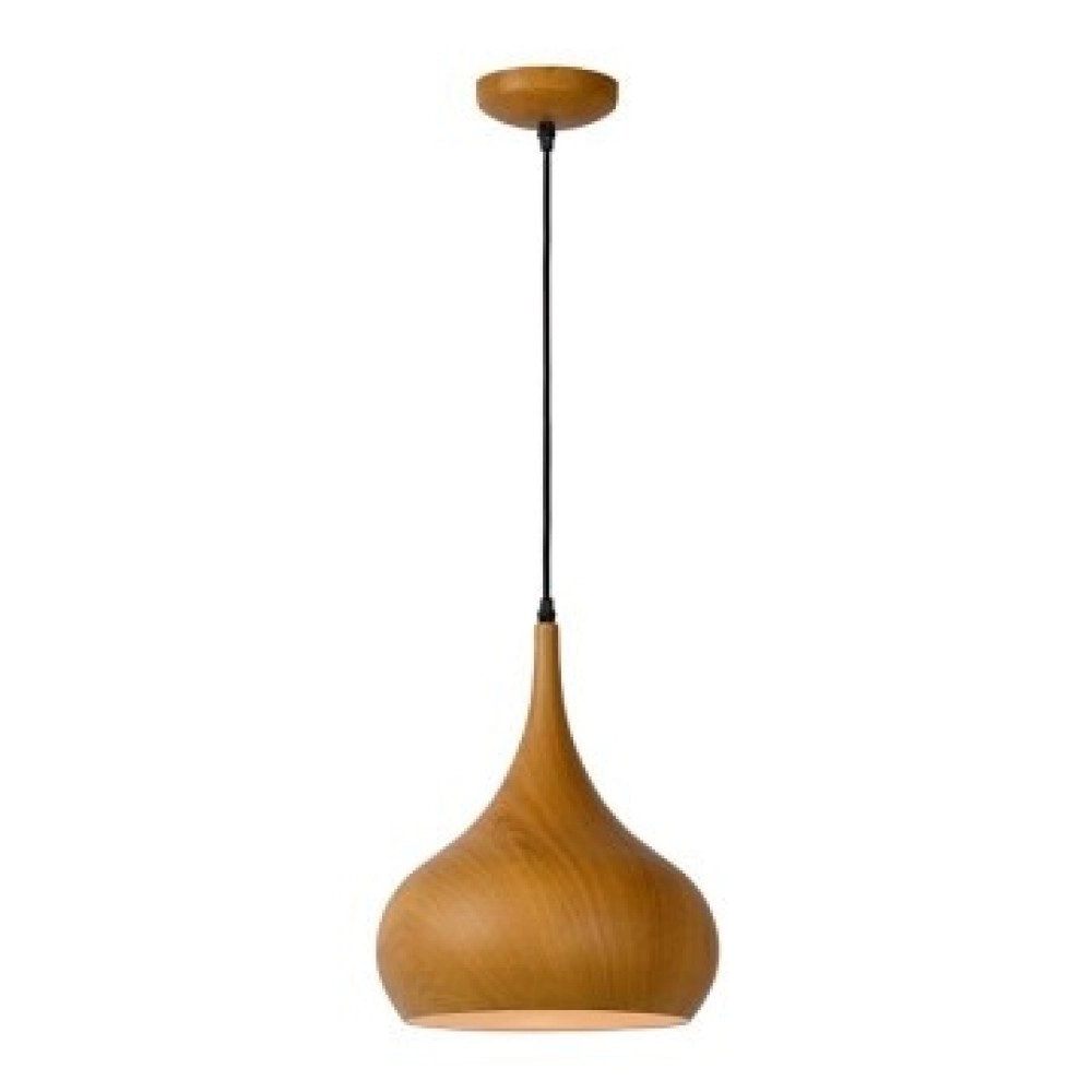 WOODY piekaramā lampa Ø30 cm, 1xE27, koka apdare (LUCIDE)
