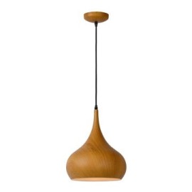 WOODY piekaramā lampa Ø30 cm, 1xE27, koka apdare (LUCIDE)
