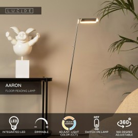 AARON stāvlampa lasīšanai LED 1x12 W 2700-4000K matēts zelts / misiņš (Lucide)
