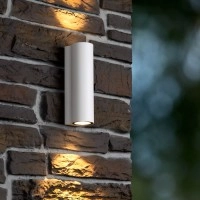 AKRA āra sienas lampa 2x6.5W Integrated LED IP54 balta (Lucide)