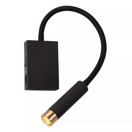 ALEC sienas prožektors 1 x 3 W G9 melns (Lucide)