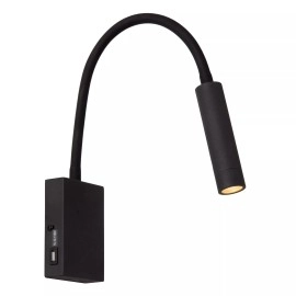 ALEC sienas prožektors 1 x 3 W G9 melns (Lucide)