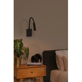 ALEC sienas prožektors 1 x 3 W G9 melns (Lucide)