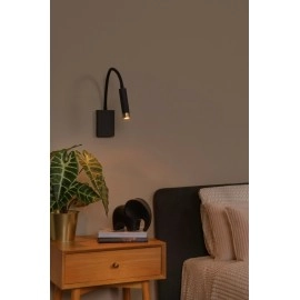 ALEC sienas prožektors 1 x 3 W G9 melns (Lucide)