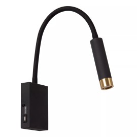 ALEC sienas prožektors 1 x 3 W G9 melns (Lucide)