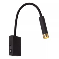 ALEC sienas prožektors 1 x 3 W G9 melns (Lucide)