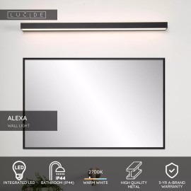 ALEXA vannasistabas sienas LED lampa 13 W 2700K IP44 melna (Lucide)
