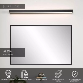 ALEXA vannasistabas sienas LED lampa 13 W 2700K IP44 melna (Lucide)