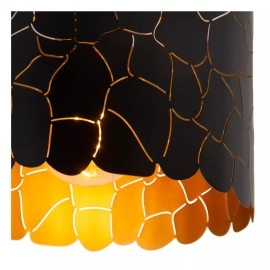 ALMELO griestu lampa Ø25.5 cm 1xE27 melna (Lucide)