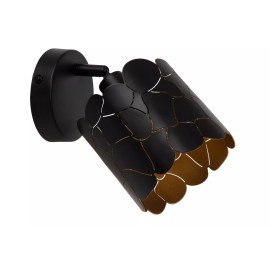 ALMELO sienas prožektors Ø12 cm 1xE14 melna (Lucide)