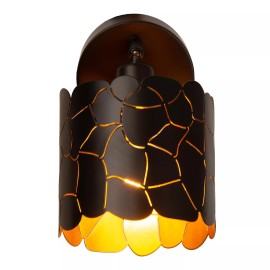 ALMELO sienas prožektors Ø12 cm 1xE14 melna (Lucide)