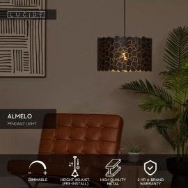 ALMELO piekarama lampa Ø40 cm 1xE27 melna (Lucide)