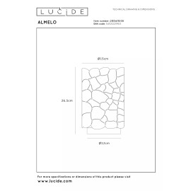 ALMELO galda lampa Ø15 cm 1xE27 melna (Lucide)