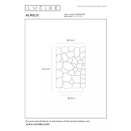 ALMELO galda lampa Ø15 cm 1xE27 melna (Lucide)