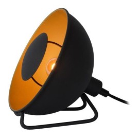 Lucide ALVARO galda lampa melna/zeltīta, Ø20 cm, 1xE14