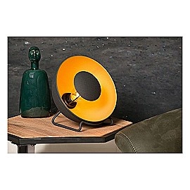 ALVARO galda lampa Ø20 cm 1×E14 melna/zeltīta (Lucide)