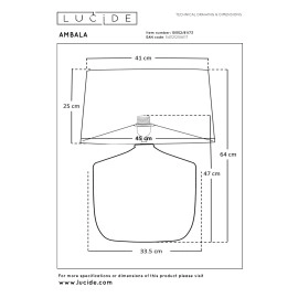 AMBALA galda lampa E27 dabīga (Lucide)