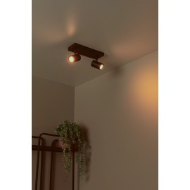 AMIGO griestu prožektors 2xGU10 melns (Lucide)