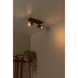 AMIGO griestu prožektors 2xGU10 melns (Lucide)