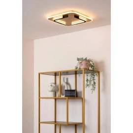 ANDREAS kvadrātveida LED griestu lampa 30 W 2700 K matēta zelta/misiņa (Lucide)