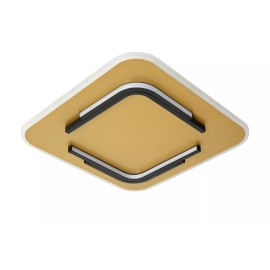 ANDREAS kvadrātveida LED griestu lampa 30 W 2700 K matēta zelta/misiņa (Lucide)