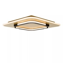 ANDREAS kvadrātveida LED griestu lampa 30 W 2700 K matēta zelta/misiņa (Lucide)