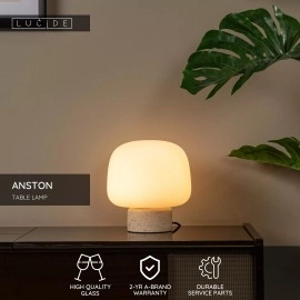 ANSTON galda lampa 28x28 cm 1xE14 opāla (Lucide)