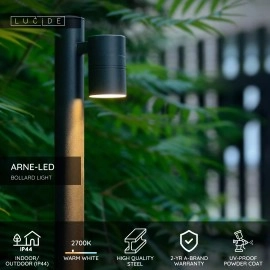 ARNE-LED gaismas stabiņš LED GU10 1x5W melns (Lucide)