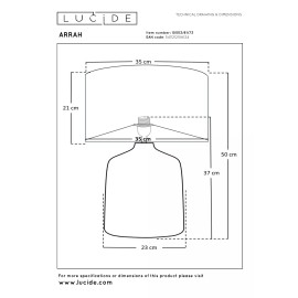ARRAH galda lampa E27 dabīga (Lucide)