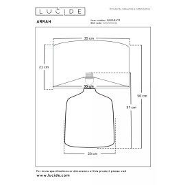 ARRAH galda lampa E27 dabīga (Lucide)